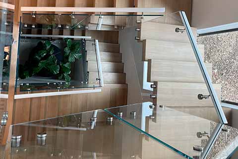Custom hardwood staircase